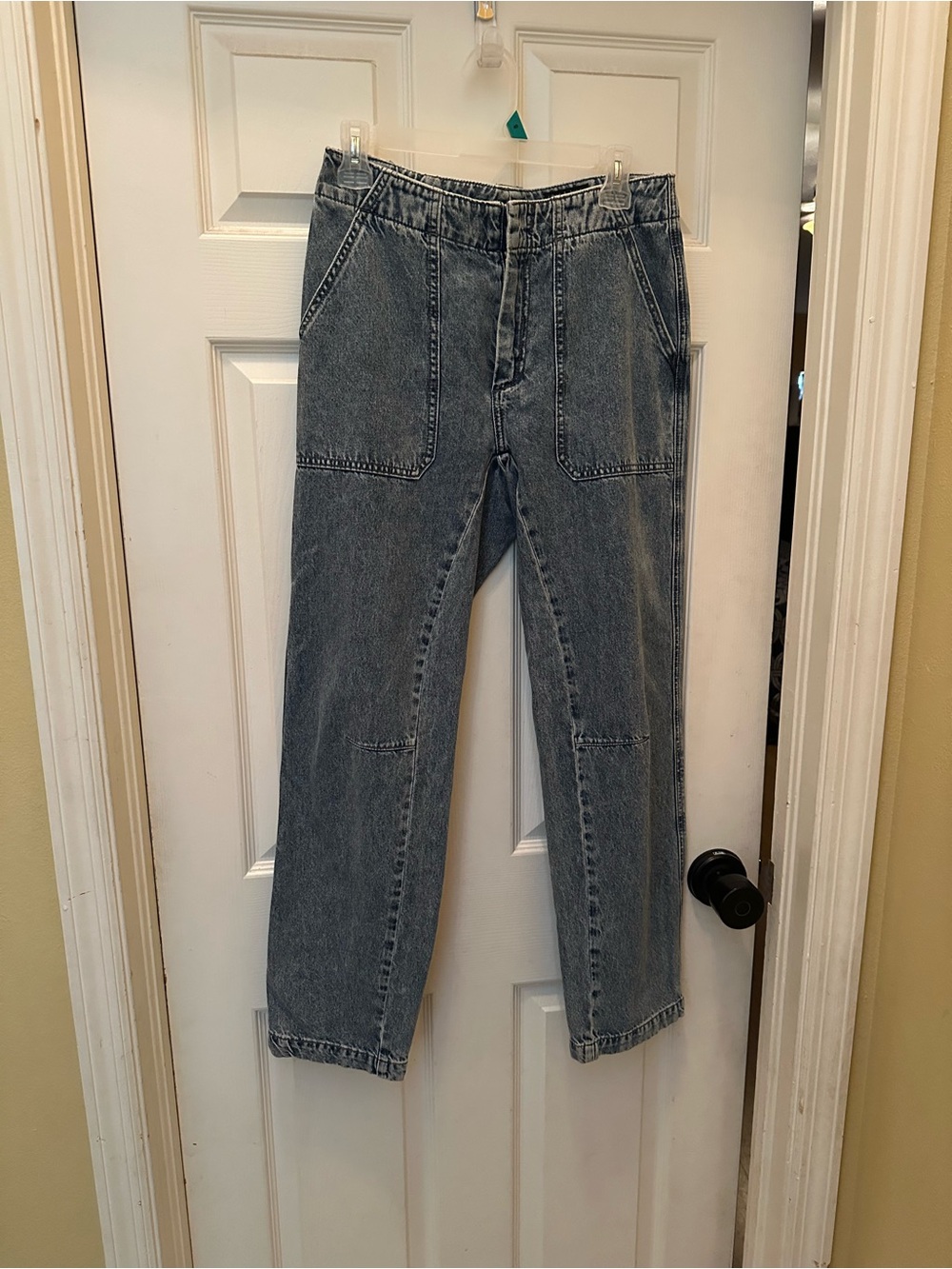 Women’s Casual Relaxed-Fit Washed Gray Jeans